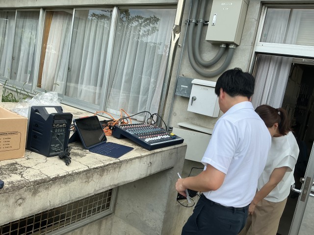 音響設備のチェック