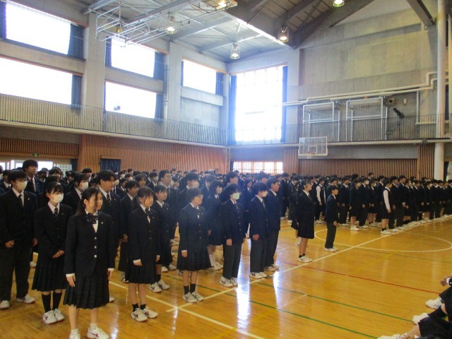 迎える在校生