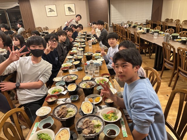 夕食はすき焼き