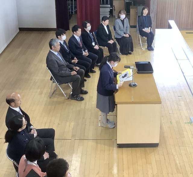 式に出られない教職員へのお礼の言葉