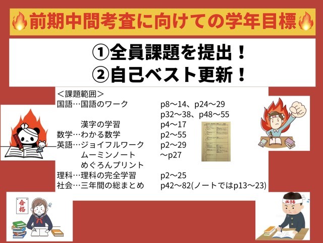 学級委員作成の目標